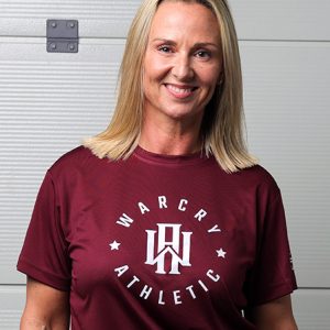WARCRY 'Athletic' Burgundy Lady Fit T-Shirt